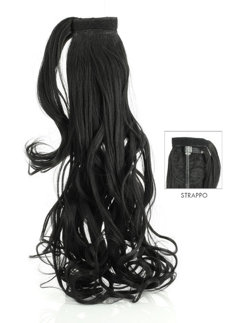 Morena 60cm wavy ponytail | 1B