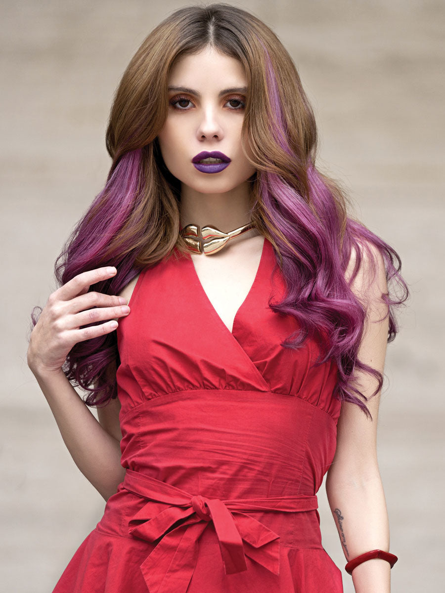 Straight Fantasy Keratin - Dark Red