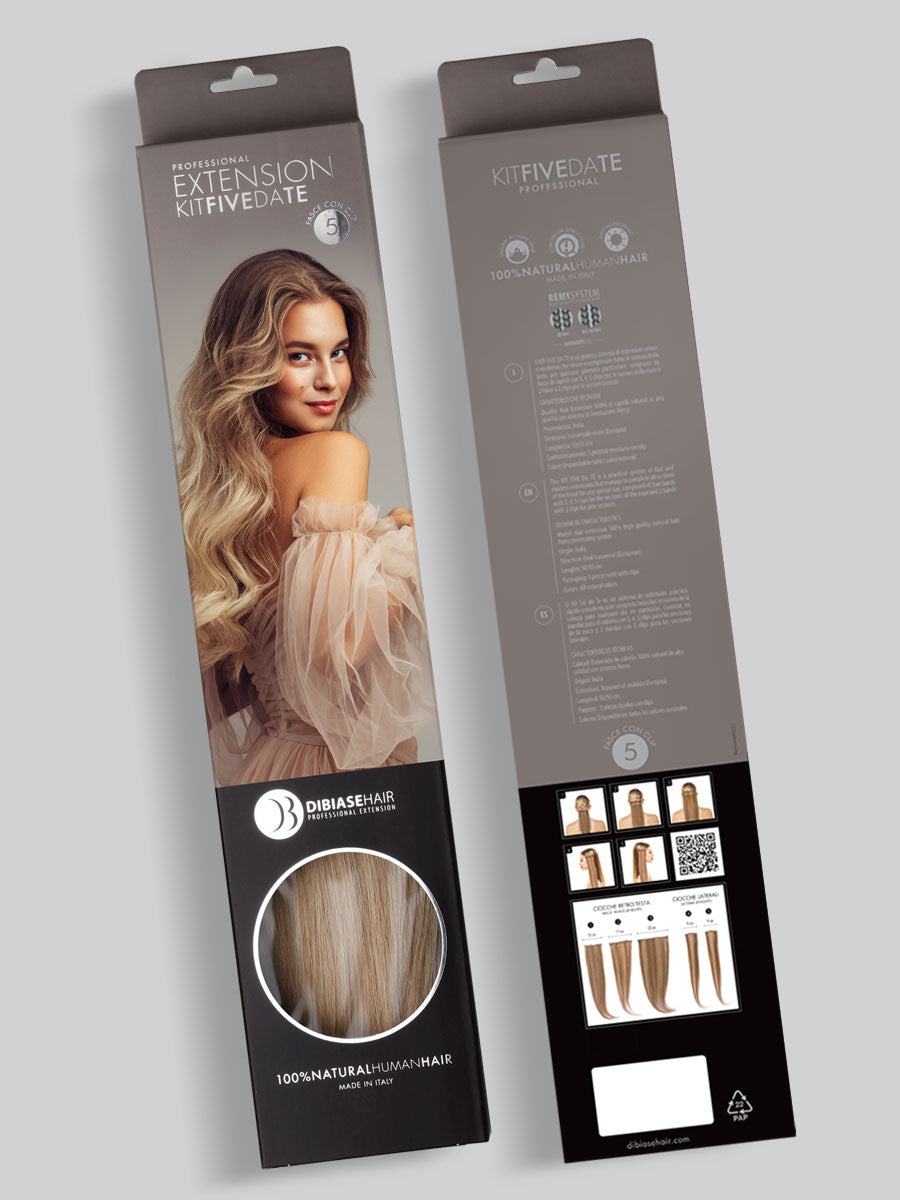 TESS Extension Capelli Clip Ondulato, 45 Cm Extension Con Clip Nero Capelli Sintetici Fascia Unica Con 5 Clips Posticcio U-Form - Foto 9